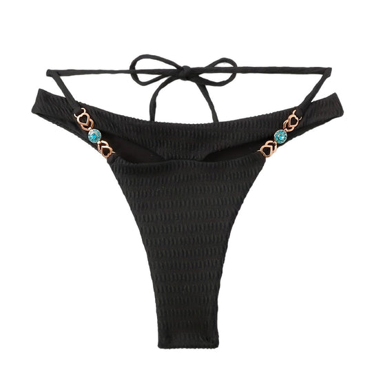 Damen Hochgeschnittenes Bikini-Unterteil mit dekorativen Akzenten R&B