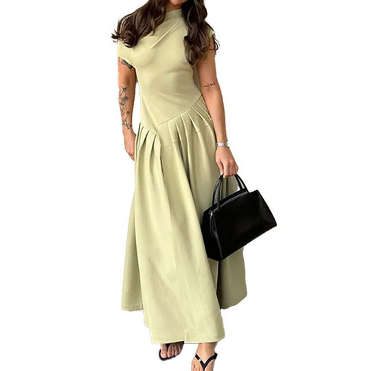 Damen Elegantes Maxikleid mit Plissee-Details R&B