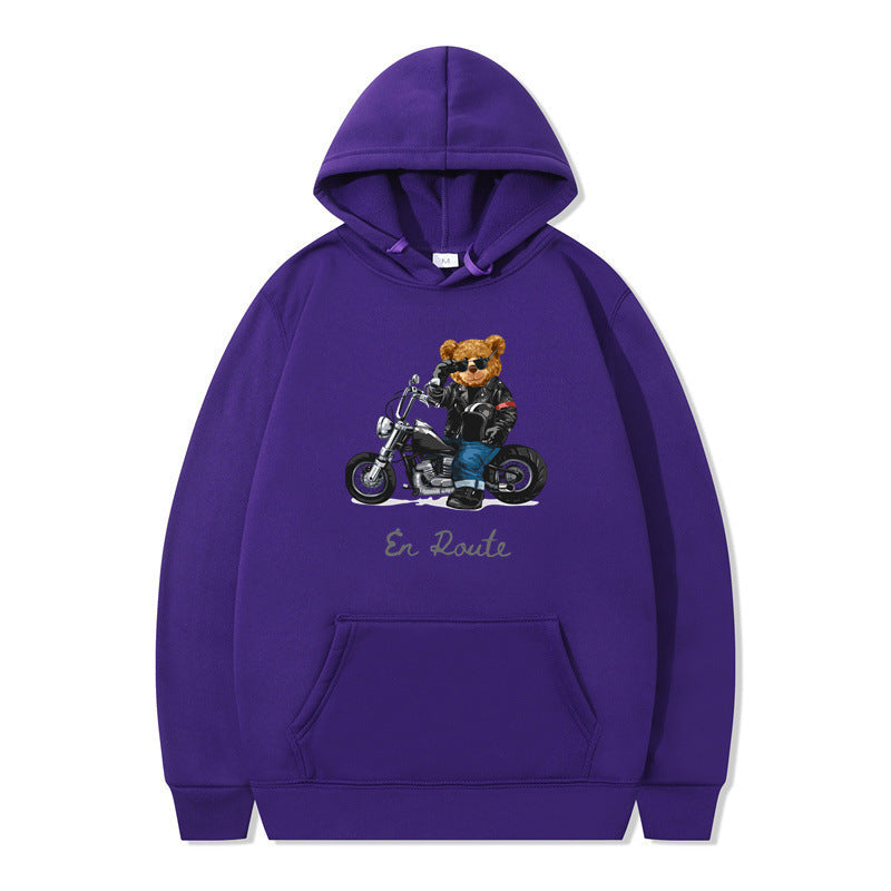 Damen Kapuzenpullover mit einzigartigem Bärenmotiv und lässiger Passform R&B