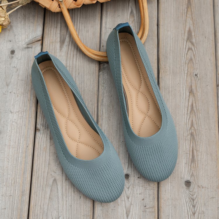 Damen Komfortable Ballerinas aus atmungsaktivem Strickmaterial R&B