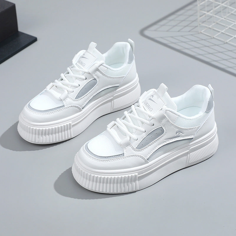 Damen modische Plateausneaker mit atmungsaktiver Oberflächenstruktur R&B