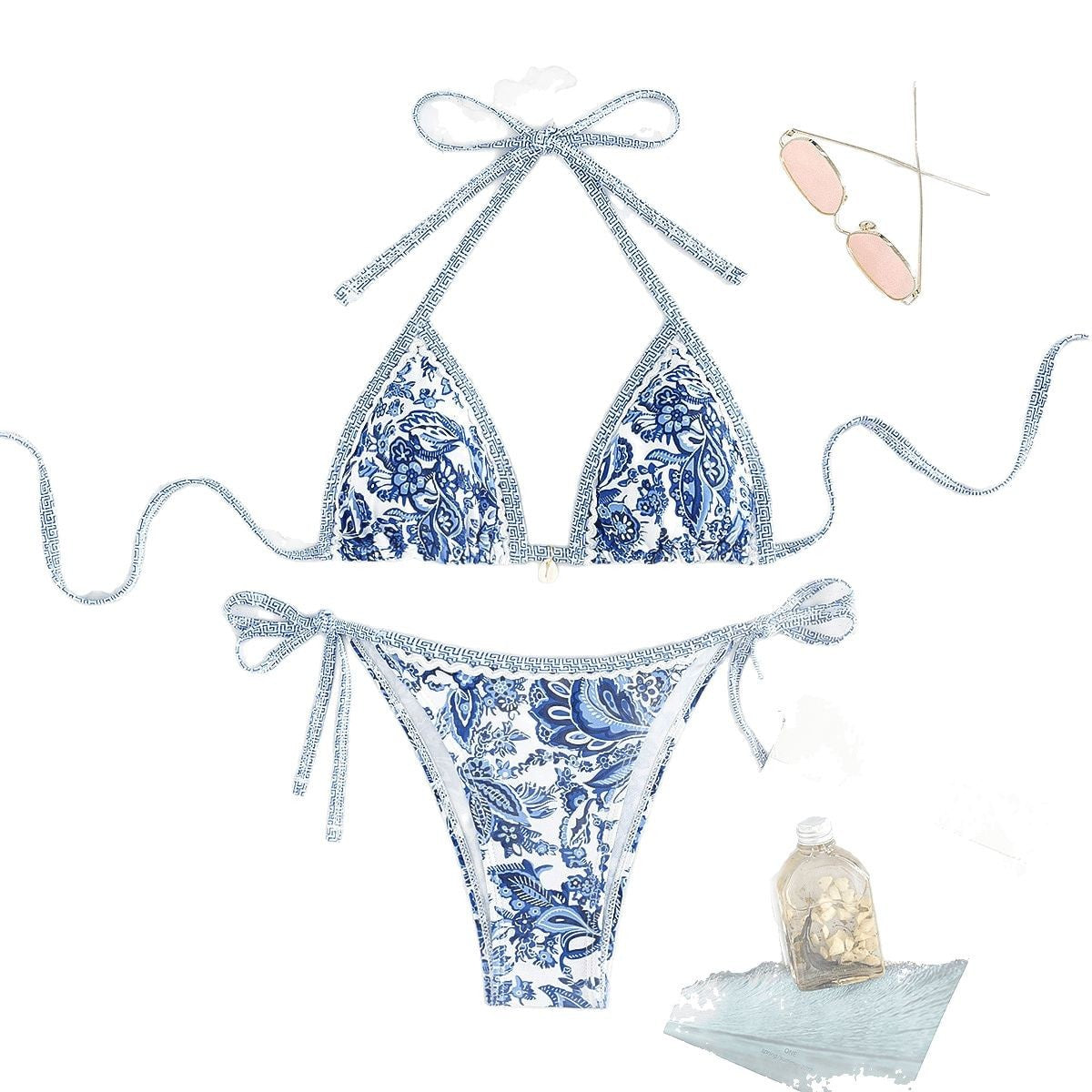 Damen Triangel-Bikini mit raffinierten Schnürdetails R&B