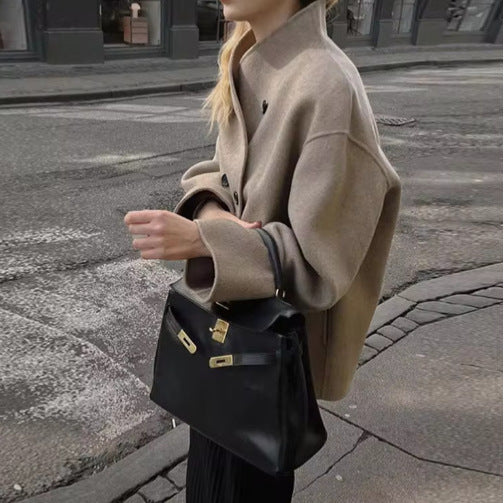 Damen Oversized Wolljacke im modernen Stil R&B