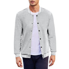 Herren Sportjacke mit kontrastierenden Bündchen und modernen Druckknöpfen R&B