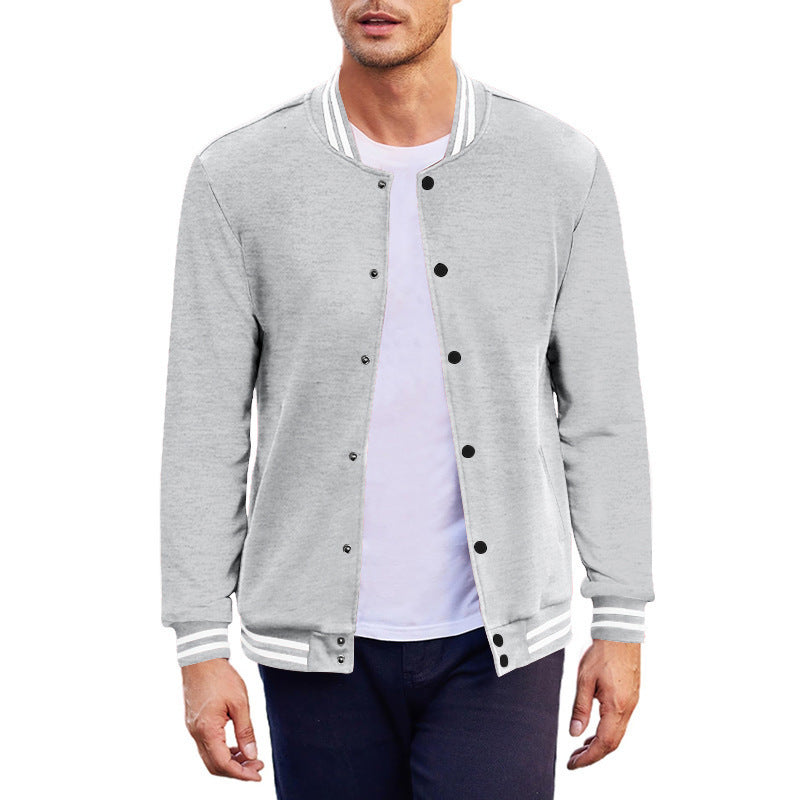 Herren Sportjacke mit kontrastierenden Bündchen und modernen Druckknöpfen R&B