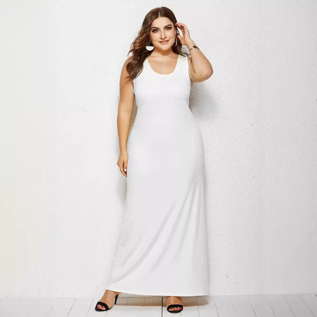 Damen figurbetontes Maxikleid mit klassischen Details R&B
