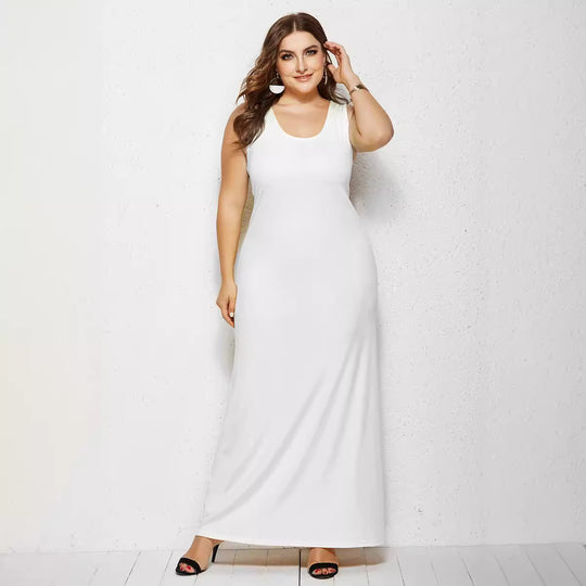 Damen figurbetontes Maxikleid mit klassischen Details R&B