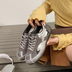 Damen sportliche Freizeit-Sneaker mit atmungsaktiver Obermaterialstruktur und gepolsterter Innensohle R&B