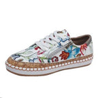Damen modische Sneakers mit elegantem Reißverschluss und Korksohle R&B