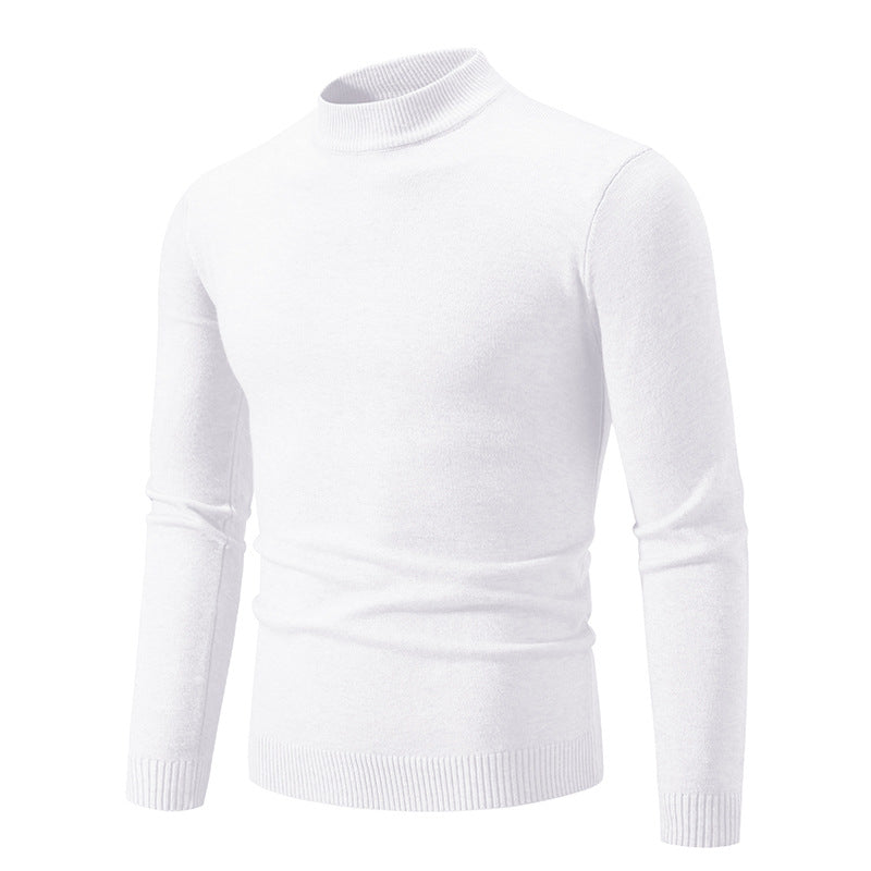 Herren Feinstrickpullover mit hohem Kragen und elastischen Bündchen R&B