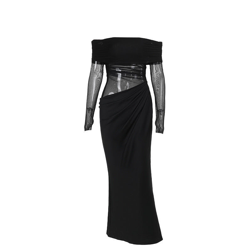 Damen Off-Shoulder Wickelkleid mit Rüschendetails R&B