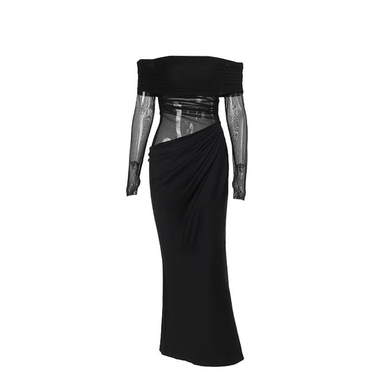 Damen Off-Shoulder Wickelkleid mit Rüschendetails R&B