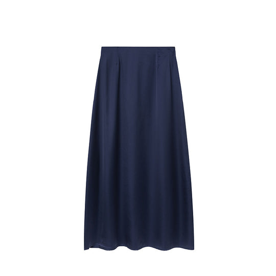Damen Bodenlanger Satin Maxi-Rock R&B
