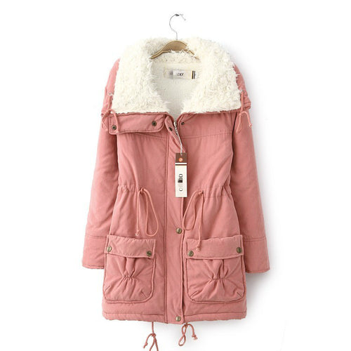 Damen lässige Steppjacke mit kuscheligem Innenfutter und verstellbarem Taillenzug R&B