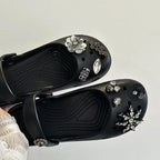 Damen modische Clogs mit funkelnden Dekorelementen R&B