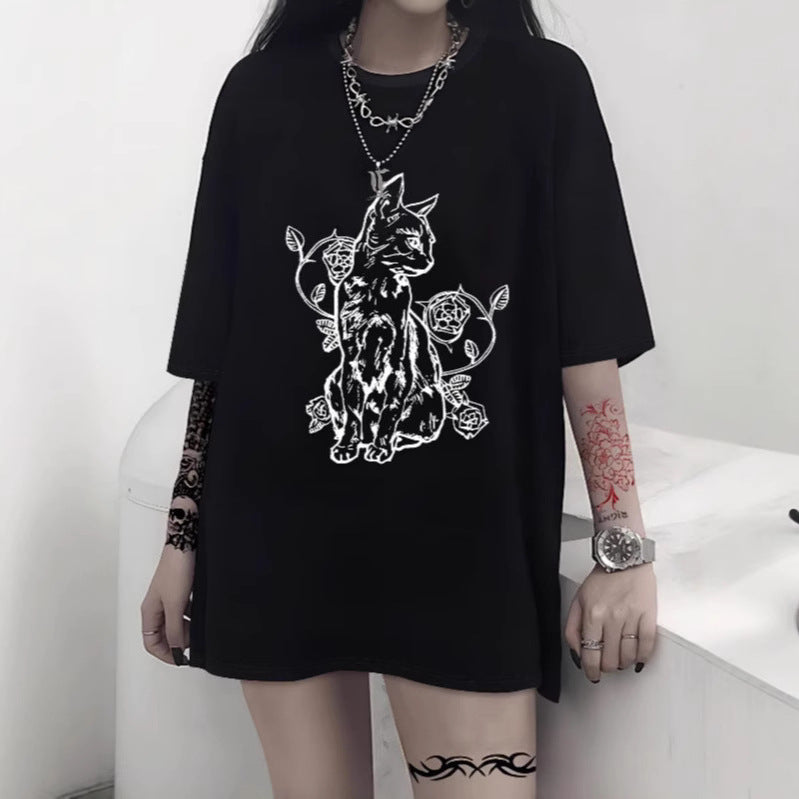 Damen Oversized T-Shirt mit dekorativem Schleifenmotiv R&B