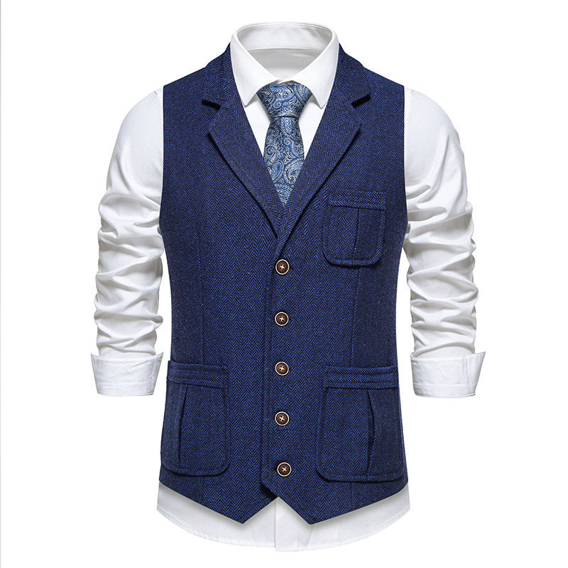 Herren elegante Weste im modernen Design mit Karomuster