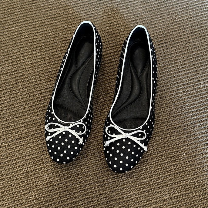 Damen Ballerinas mit modischem Punktedesign und bequemer Passform R&B