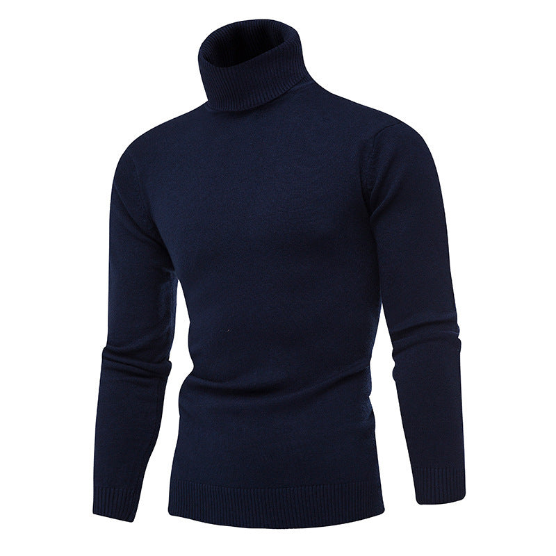 Herren Strickpullover mit hohem Kragen R&B