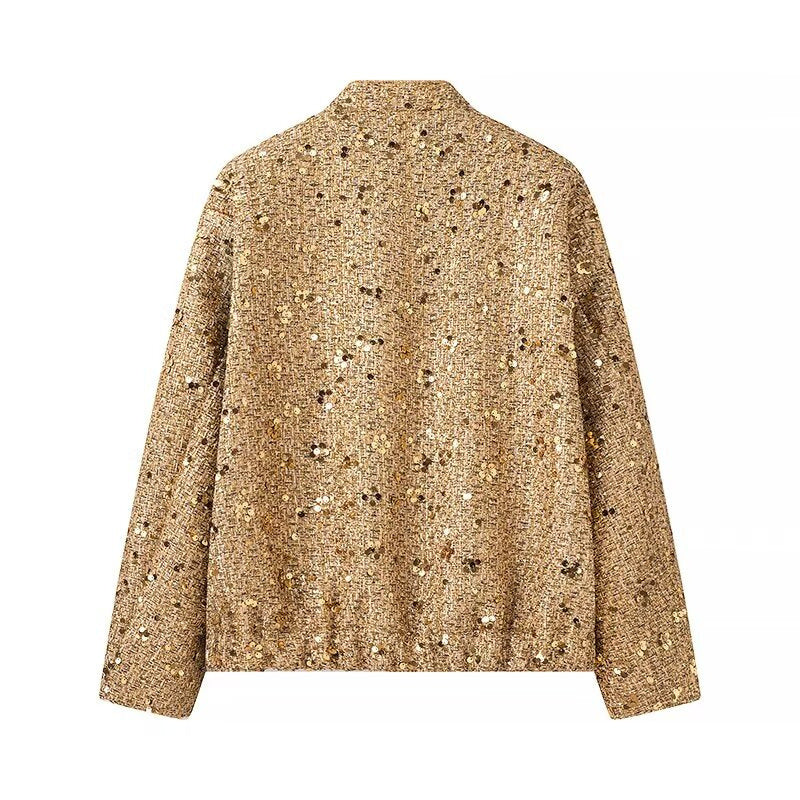 Damen Funktionsjacke mit glitzerndem Lurex und praktischen Taschen R&B