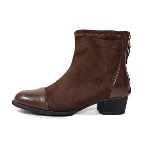 Damen elegante Stiefeletten aus weichem Wildleder mit modischen Akzenten R&B