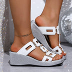 Damen Wedge-Sandalen mit elegantem Riemendesign R&B