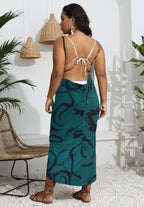 Damen eleganter Strandkaftan mit stylischem Muster R&B