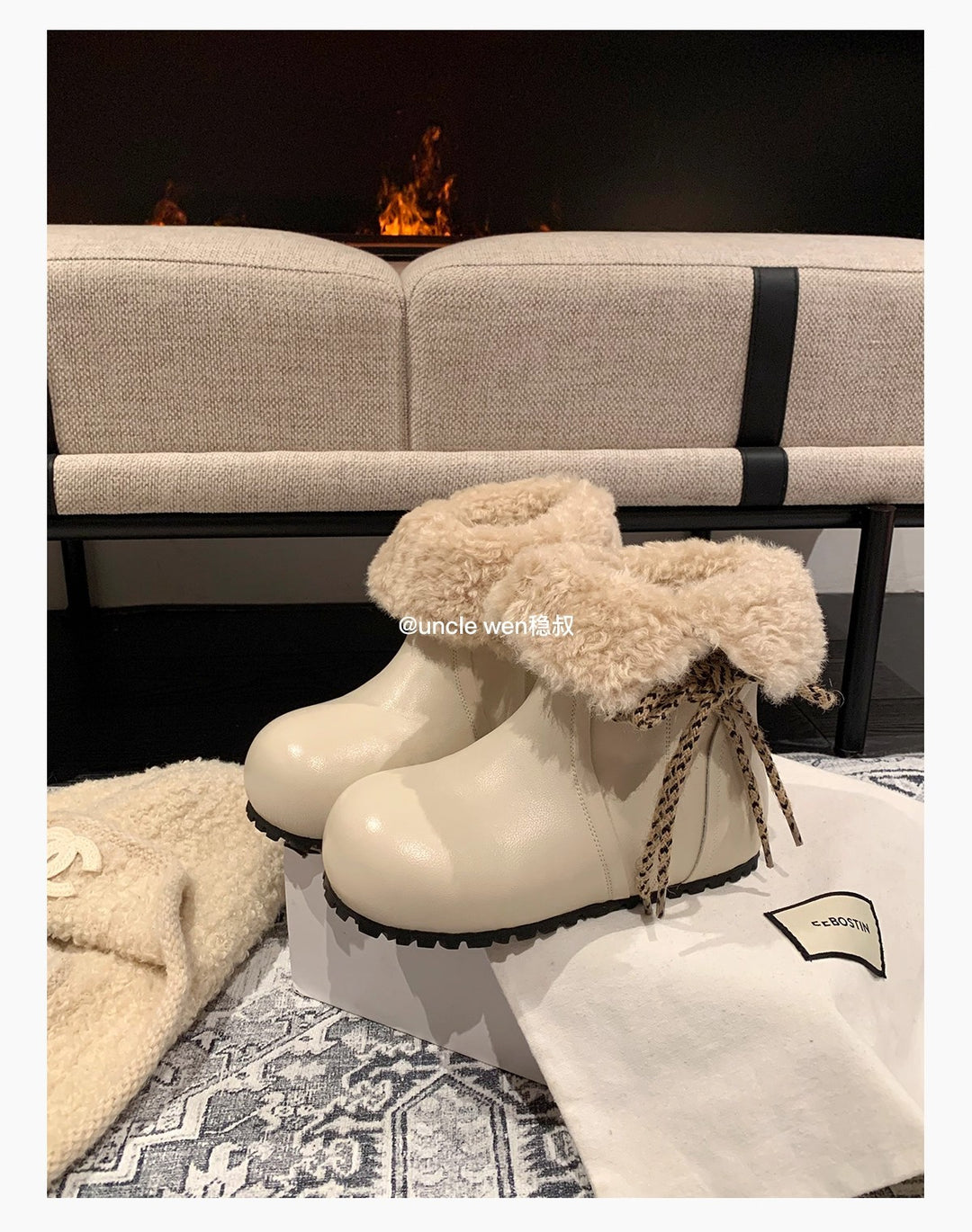 Damen Winterstiefel mit kuscheligem Innenfutter und modischer Schnürung R&B