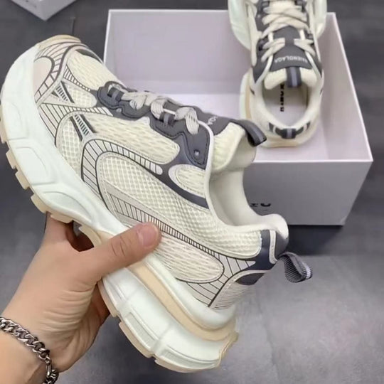 Damen Sportliche Comfort Sneakers mit atmungsaktiver Netzstruktur und dämpfender Sohle R&B