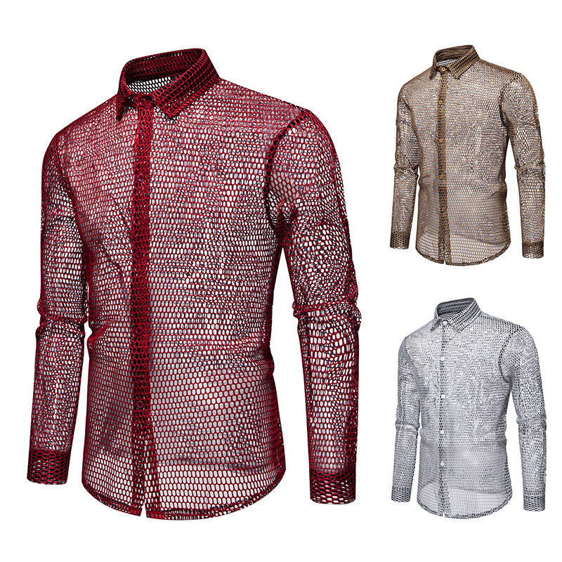 Herren Mesh-Hemd aus hochwertigem Material mit innovativem Design R&B