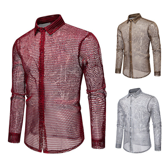 Herren Mesh-Hemd aus hochwertigem Material mit innovativem Design R&B