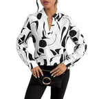 Damen High Fashion Bluse mit modernem Muster