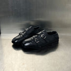 Damen Elegante Mokassins mit doppeltem Schnallenverschluss und perforiertem Design R&B