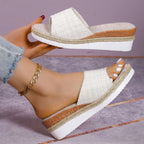 Damen Espadrilles Sandalen im modernen Karomuster