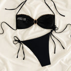 Damen Eleganter Bikini mit goldenen Akzenten R&B