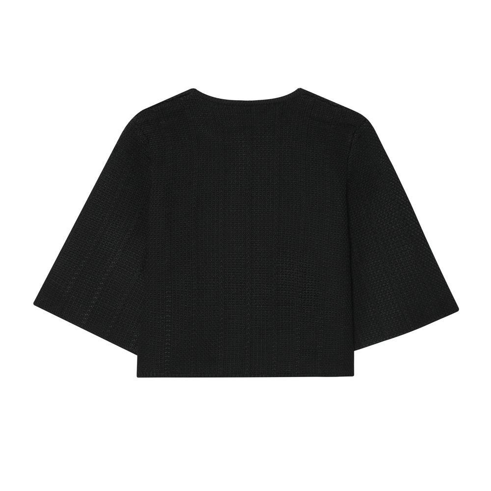 Damen elegante Strickjacke mit dekorativem Knopf R&B