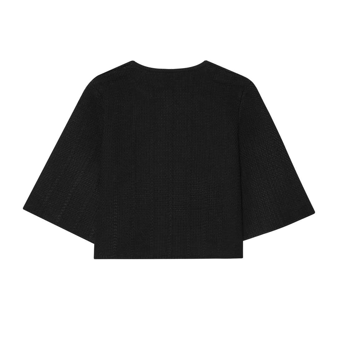 Damen elegante Strickjacke mit dekorativem Knopf R&B