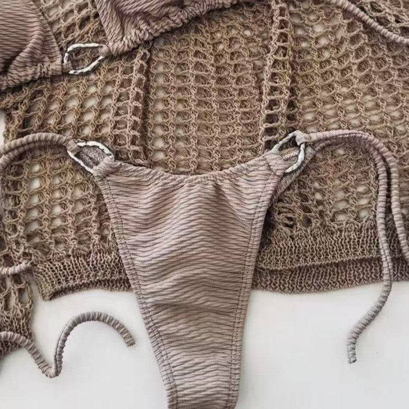 Damen luxuriöses Häkel-Bikini-Set R&B