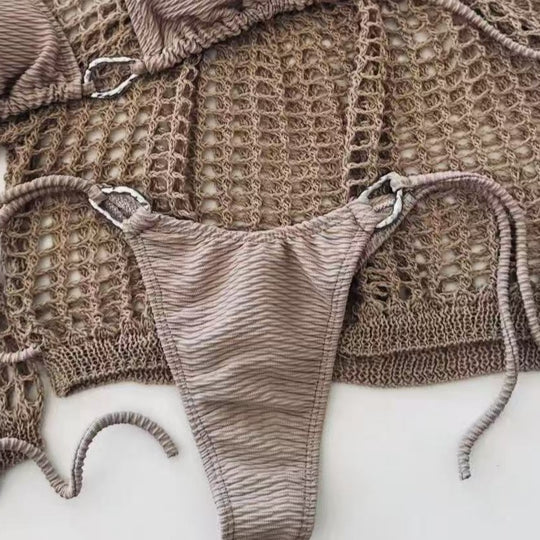 Damen luxuriöses Häkel-Bikini-Set R&B
