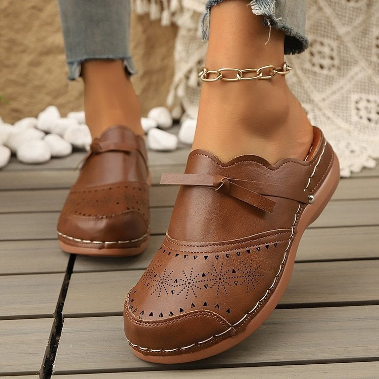 Damen Komfortable und elegante Clogs mit stilvollem Lochdesign R&B
