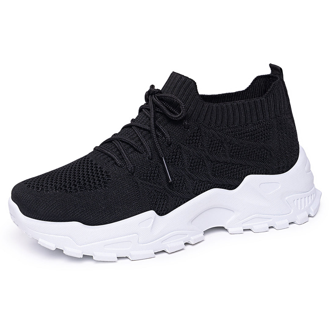 Damen Sportliche Sneakers mit atmungsaktivem Strickdesign R&B