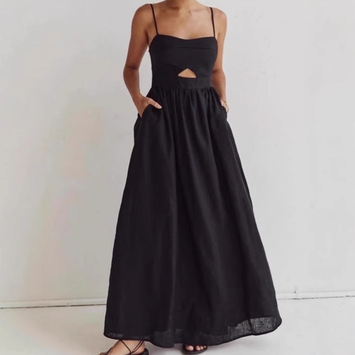 Damen Maxikleid mit raffiniertem Schnitt und praktischem Taschen-Design R&B