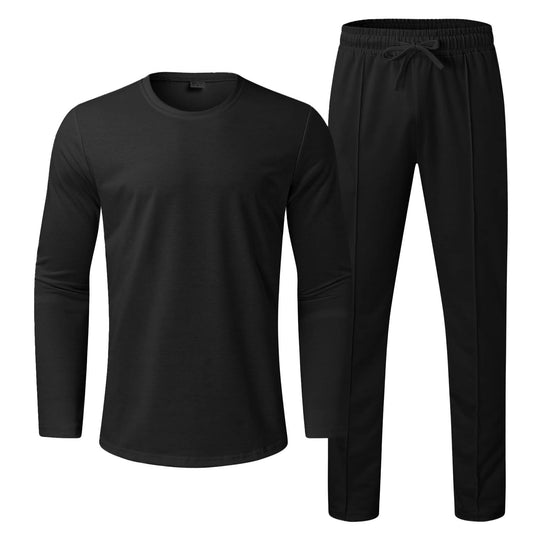 Herren Funktionales Langarmshirt und bequeme Jogginghose Set R&B