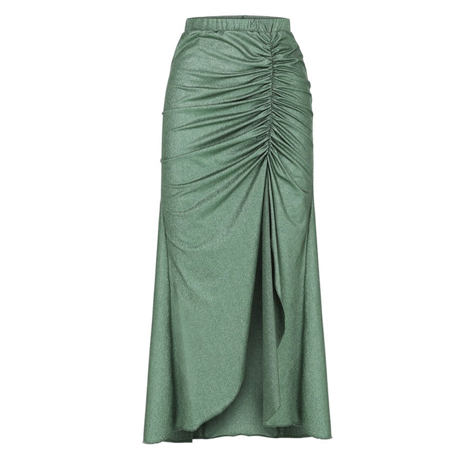Damen Badeanzug mit raffinierten Drapierungen und eleganten Goldakzenten R&B