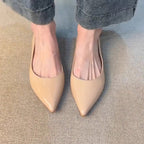 Damen spitze Ballerinas mit elegantem Glanz und verziertem Rand R&B