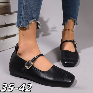 Damen Ballerinas mit elegantem Riemchen und verstellbarem Schnallenverschluss R&B
