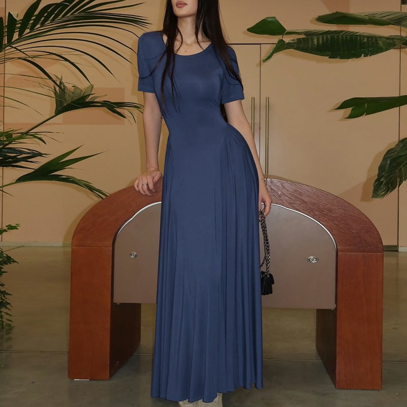 Damen Maxi-Kleid mit elegantem Schnitt und seitlichen Taschen R&B