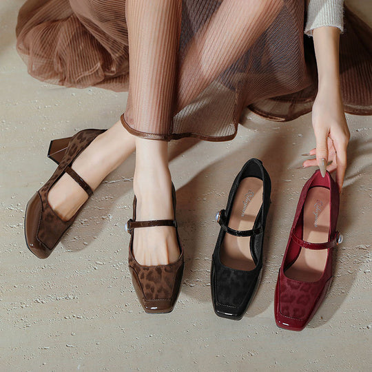 Damen elegante Ballerinas mit besonderem Riemen und dekorativem Detail R&B