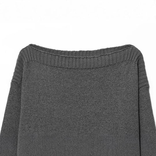 Damen kuscheliger Strickpullover mit weitem Schnitt und Rippbündchen R&B