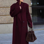 Damen eleganter Wool Coat mit doppelter Knopfleiste R&B